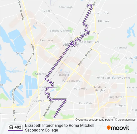 482 Bus Line Map