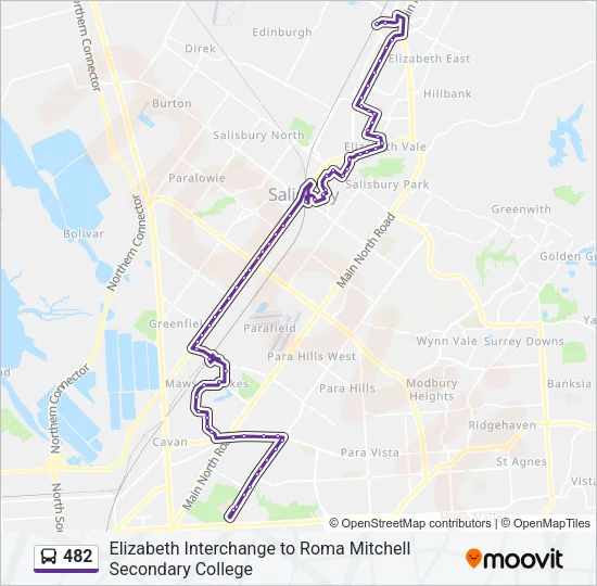 482 Bus Line Map