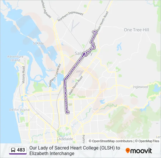 483 Bus Line Map