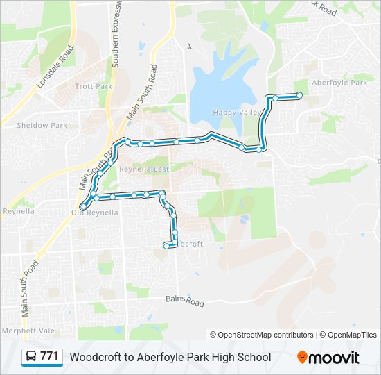 771 bus Line Map