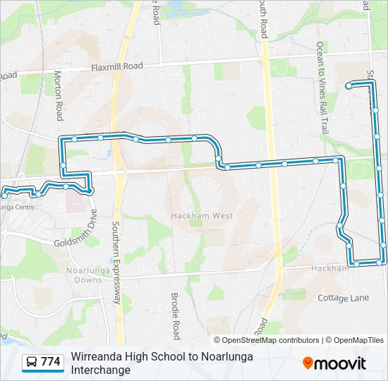 774 Bus Line Map