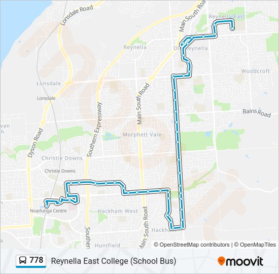 778 Bus Line Map