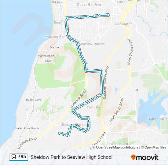 785 Bus Line Map