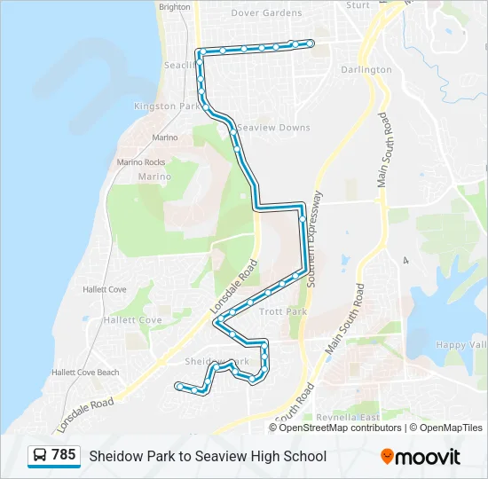 785 Bus Line Map