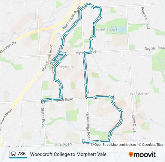 786 Bus Line Map