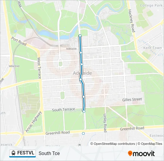 FESTVL Light Rail Line Map