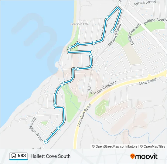 683 Bus Line Map