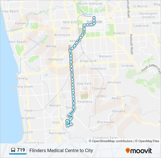 719 Bus Line Map