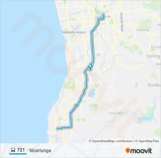 721 Bus Line Map