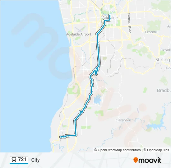 721 Bus Line Map