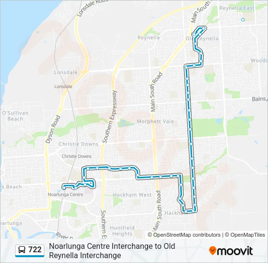 722 Bus Line Map