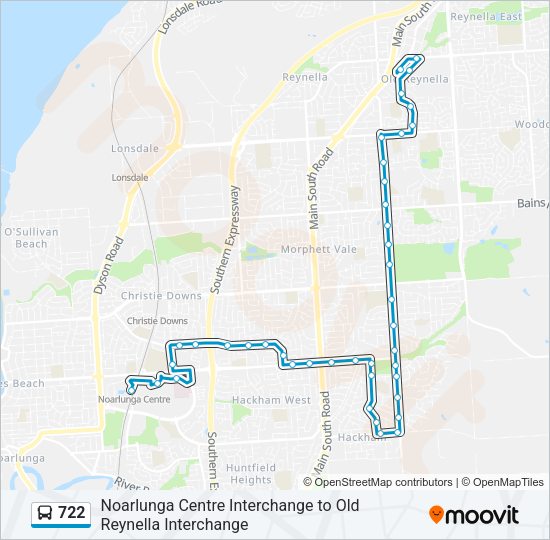 722 Bus Line Map