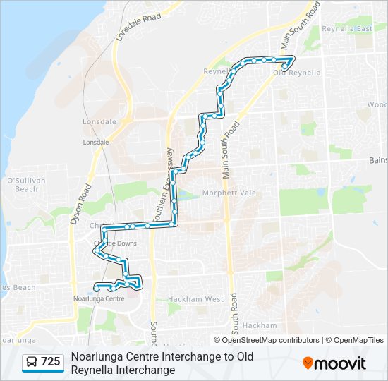 725 Bus Line Map