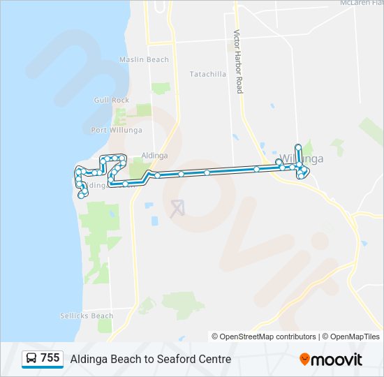 755 Bus Line Map