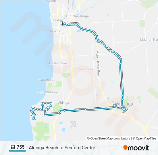 755 Bus Line Map