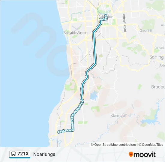721X Bus Line Map