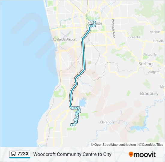 723X Bus Line Map