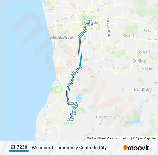 723X Bus Line Map