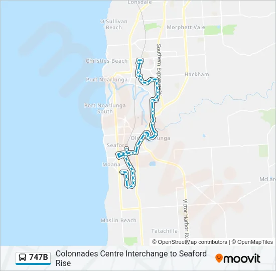747B Bus Line Map