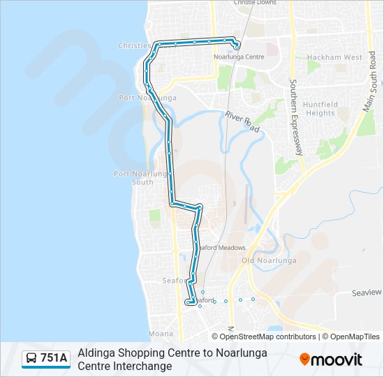 751A Bus Line Map