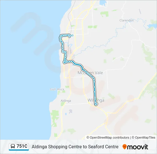 751C Bus Line Map