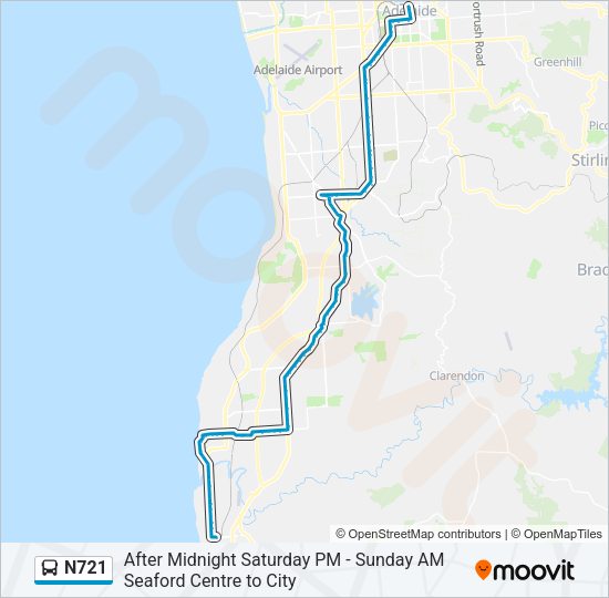 N721 bus Line Map