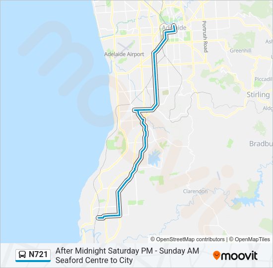 N721 Bus Line Map