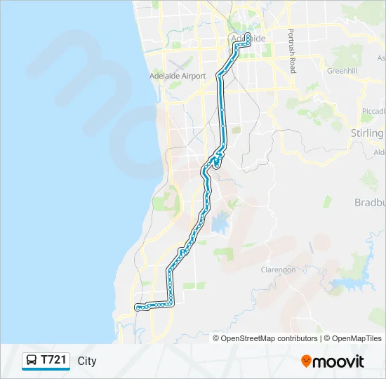 T721 Bus Line Map