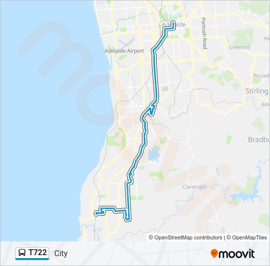 T722 Bus Line Map
