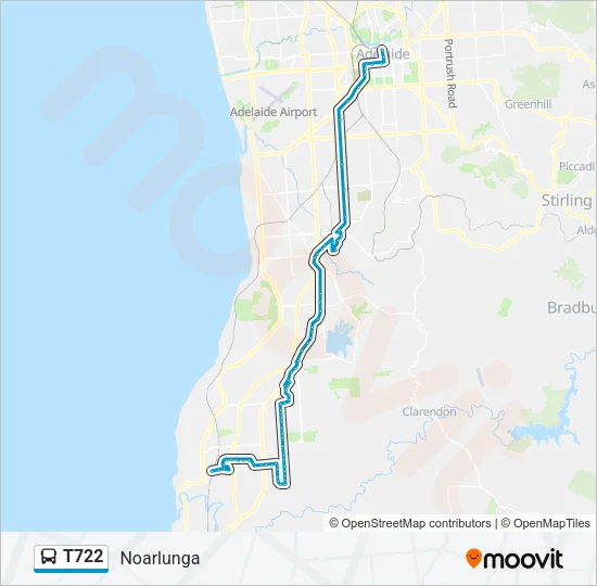 T722 Bus Line Map
