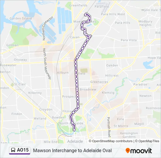 AO15 Bus Line Map