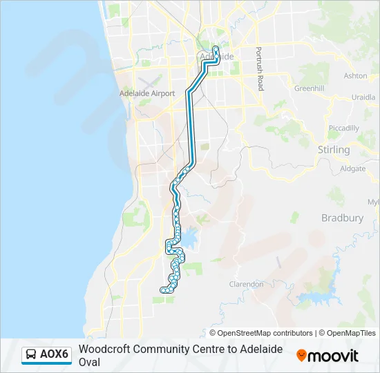 AOX6 Bus Line Map