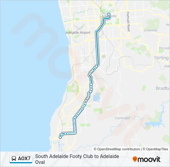 Mapa de AOX7 de autobús