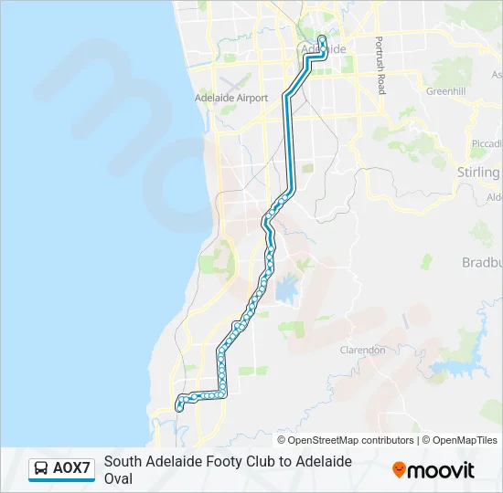 AOX7 Bus Line Map