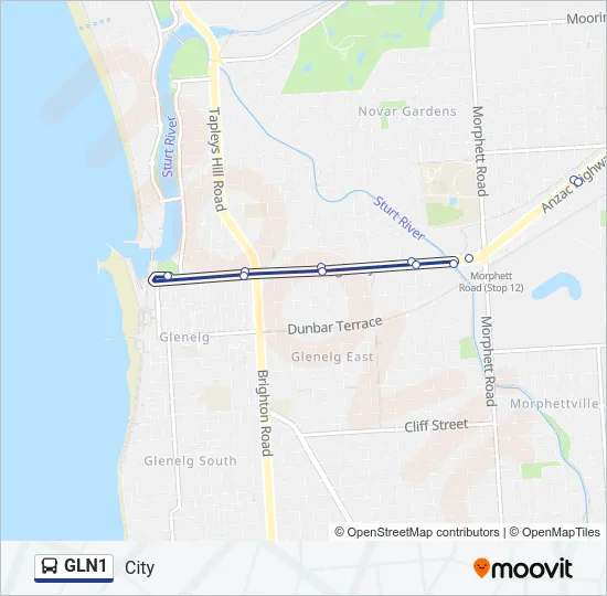 GLN1 Bus Line Map