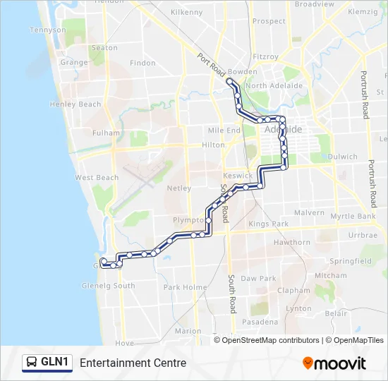 GLN1 Route: Schedules, Stops & Maps - Entertainment Centre (Updated)