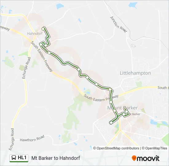 HL1 Bus Line Map