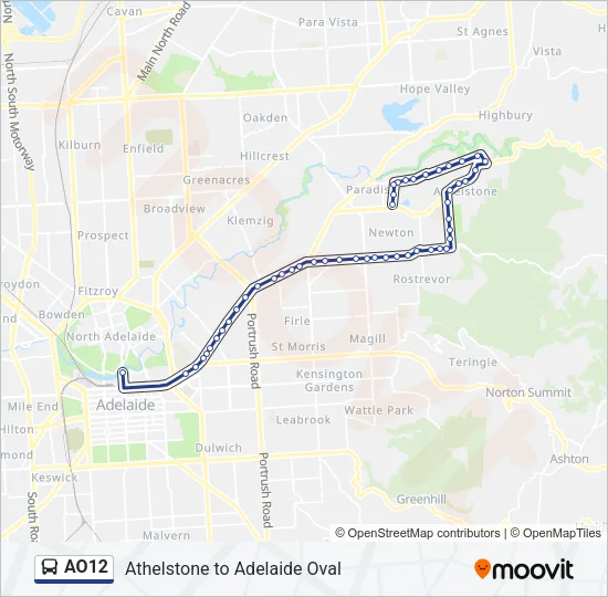 AO12 Bus Line Map