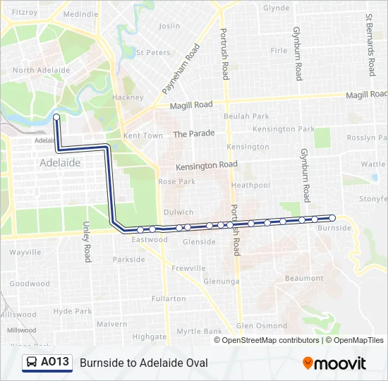 AO13 Bus Line Map