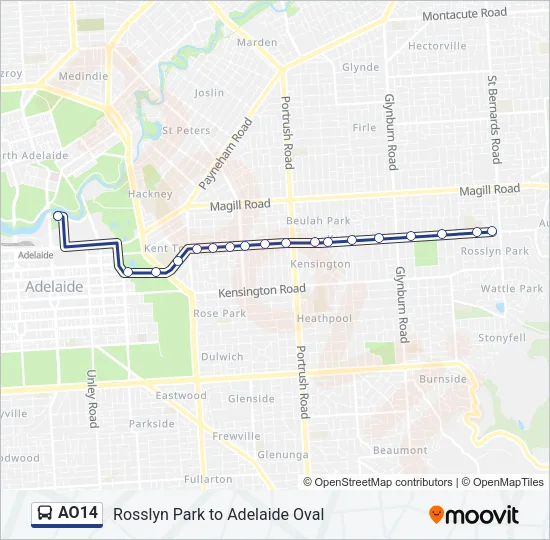 AO14 Bus Line Map