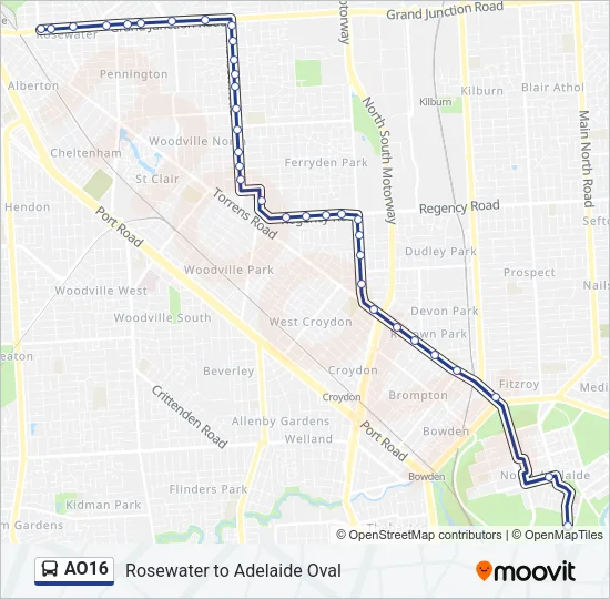 AO16 Bus Line Map