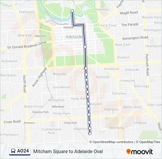 AO24 Bus Line Map