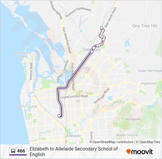 466 Route: Schedules, Stops & Maps - Adelaide Secondary School of ...