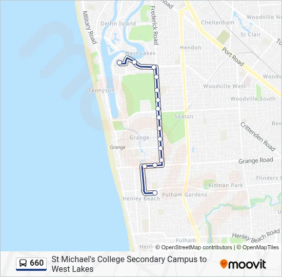 660 Route: Schedules, Stops & Maps - West Lakes (School Bus) (Updated)