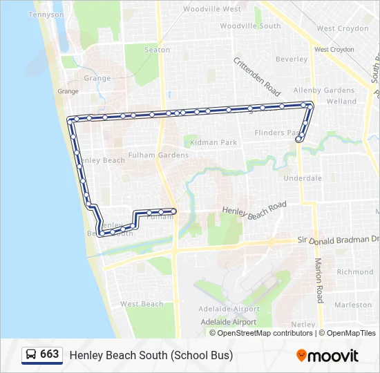 663 Route: Schedules, Stops & Maps - Henley Beach South (School Bus ...