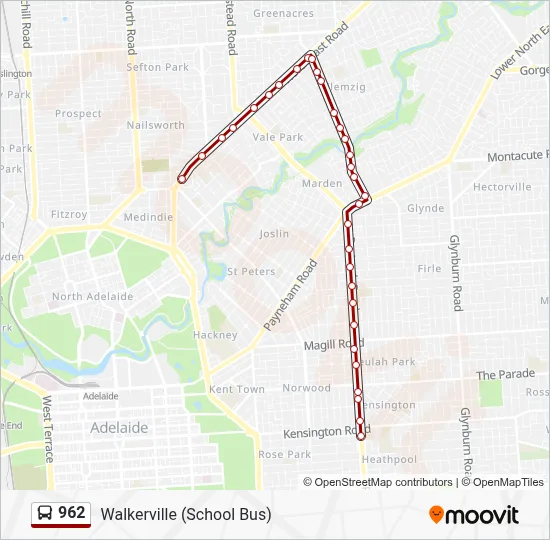 962 Route: Schedules, Stops & Maps - Walkerville (School Bus) (Updated)