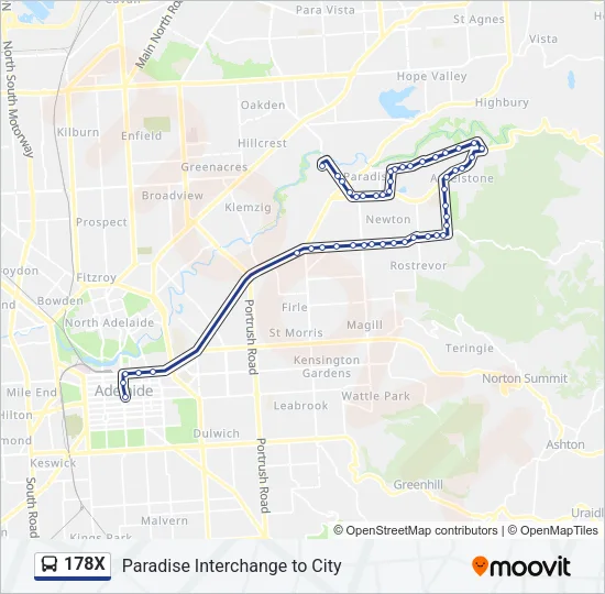 178X Bus Line Map