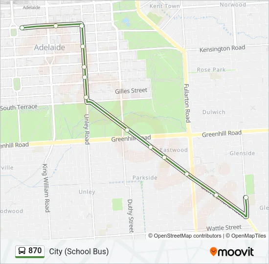 870 Bus Line Map