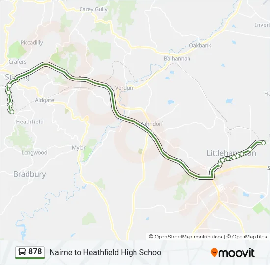 878 Bus Line Map