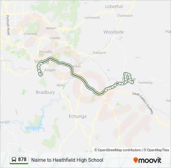 878 Bus Line Map